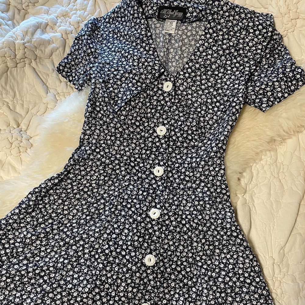 90s Does 70s Style Floral Print Dress